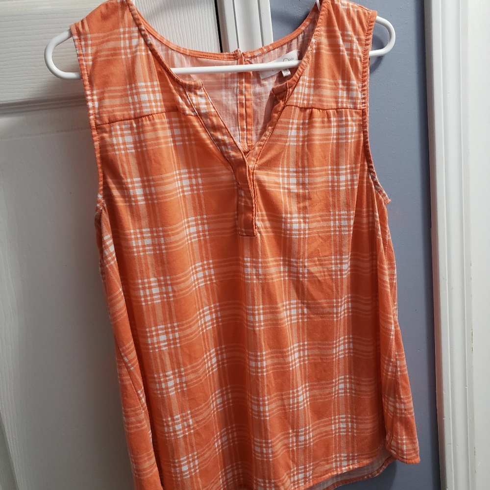 Cute Orange Tank Top. Size 1X
